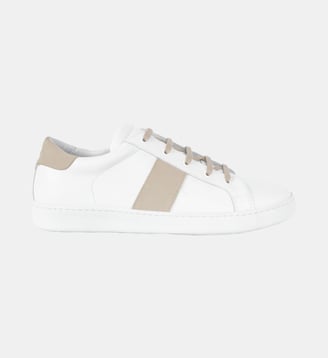 Tennis lacet Arthur - Jules & Jenn - Blanc et camel