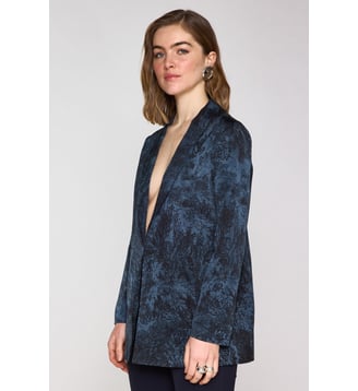 Veste classique Denyse imprimée  - Maison 123 - Bleu et noir