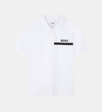 Polo manches courtes - BOSS Kidswear - Blanc