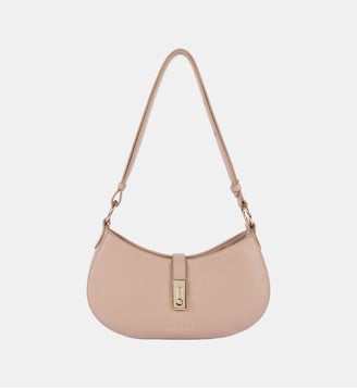 Petit sac besace Milano Horizon en cuir - Lancaster - Nude