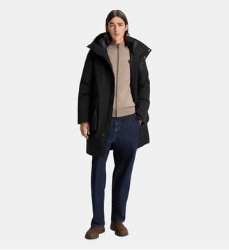 Manteau tabir col capuche coupe regular - Fusalp - Noir