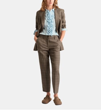 Pantalon johni en laine prince de galles - Momonì - Multicolore