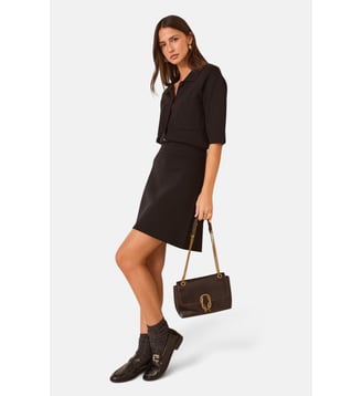 Jupe Courte En Laine Virginia - Maison 123 - Noir