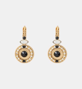 Boucles d'oreilles fines dormeuses   - Fujita - Satellite - Blanc