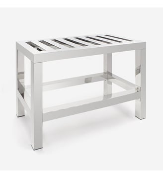 Banc inox brillant - Plazza - Bath Bazaar - Argenté