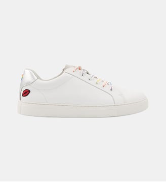 Baskets En Cuir Simone Love Is Love - Bons Baisers - Blanc
