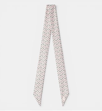 Foulard satin - Lacoste - Rose vert et blanc