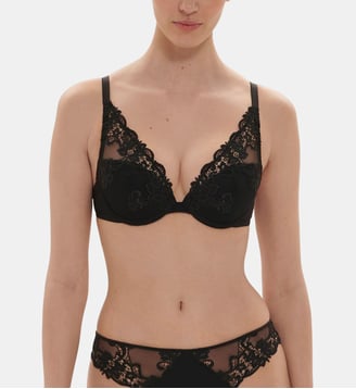 Soutien-gorge push-up décolleté plongeant - Noir - Simone Pérèle - Noir