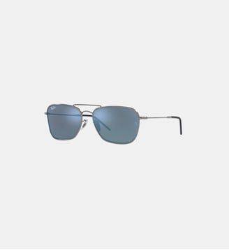 Lunettes de soleil Carré RBR0102S Caravan Reverse - Ray Ban - Gris métal