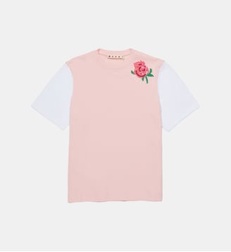 T-shirt avec imprimé et sequins - Marni - Rose