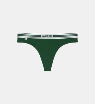 String coton stretch ceinture contrastée - Lacoste - Vert