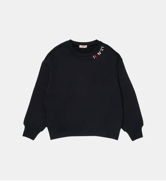 Sweat-shirt col rond avec logo - N°21 - Noir