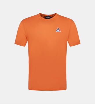 T-shirt droit en coton  - Le Coq Sportif - Orange
