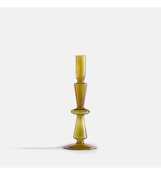 Bougeoir en verre H25 cm - La Redoute Interieurs - Olive