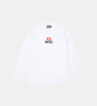 T-shirt à manches longues avec logo Diesel Kids