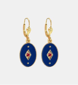 Boucles d'oreilles Indie - Nilaï - Bleu