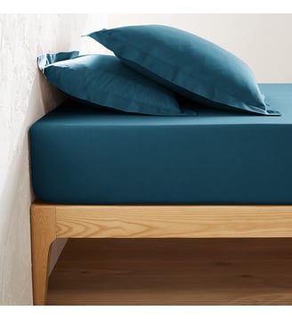 Drap housse uni polycoton, bonnet 25cm La Redoute Interieurs