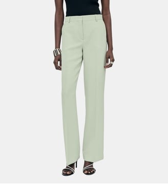 Pantalon de tailleur droit - The Kooples - Vert amande