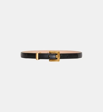 Ceinture Anthem en cuir lisse - Balmain - Noir
