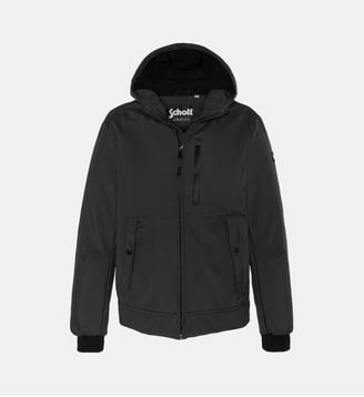 Blouson droit à capuche - Schott - Anthracite