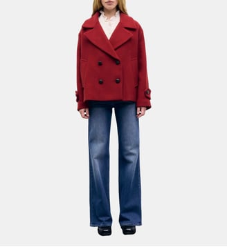 Caban court - ALLA - Gerard Darel - Rouge baiser