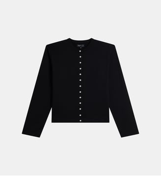 cardigan pression bleu marine - Agnès b. - Noir