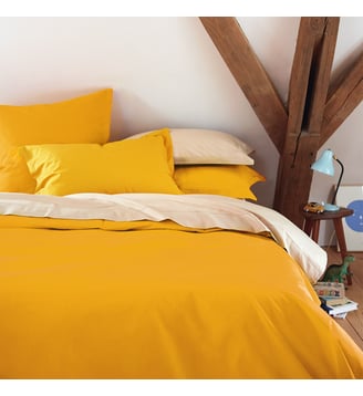 Housse de couette en percale de coton - Desforges - Mangue
