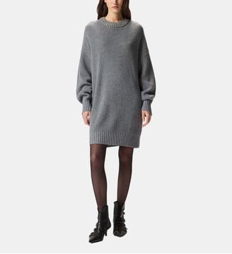 Robe en maille avec col à strass - Pinko - Gris gris monument
