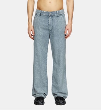 Pantalon chino en taslan de nylon recyclé - Diesel - Bleu clair