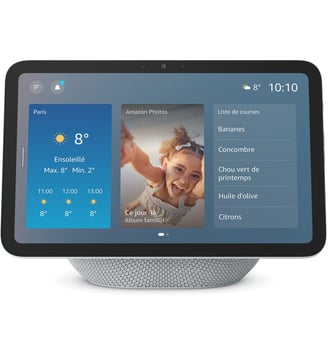 Assistant vocal Echo Show 8 - Glacier blanc(4e gen) - Amazon - Gris