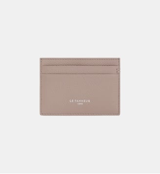 Porte cartes Lucien en cuir grainé - Le Tanneur - Gris fossile