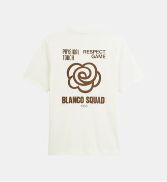 T-shirt manches courtes Théo imprimé dos o Squad - Serge Blanco - Blanc cassé