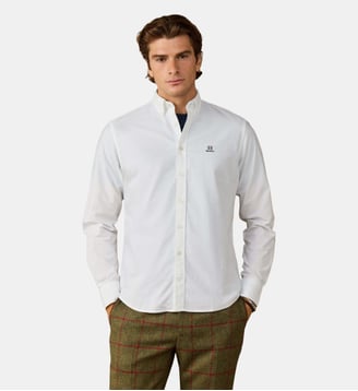 Chemise Oxford Unie Coupe Regular - Hackett London - White