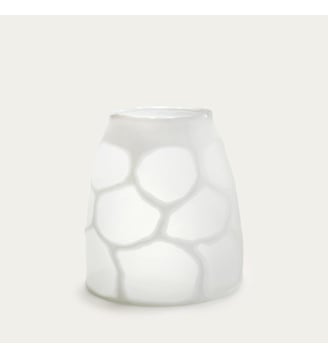 Vase en verre dépoli, H28 cm AM.PM