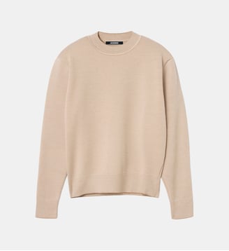 Le Sweater Pique - Jacquemus - Noir et beige