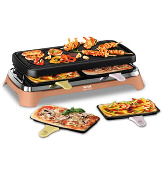 Raclette 2 en 1 plancha Food & Co x8 RE651JF0 - Tefal - Orange