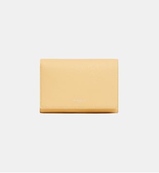 Portefeuille Emilie en cuir grainé - Le Tanneur - Jaune pâle