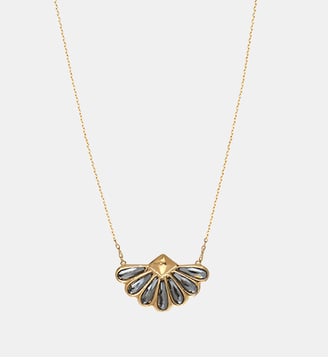 Collier doré cristal aurore boreal - calypso - Caroline Najman - Gris