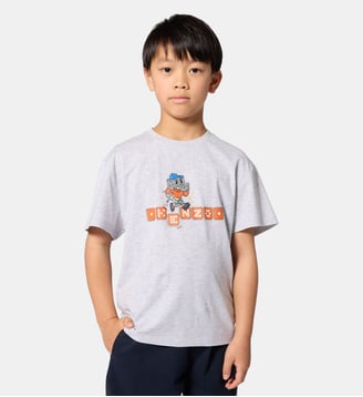 Tee-shirt manches courtes - Kenzo Kids - Gris chine
