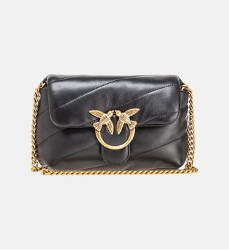 Sac bandoulière baby love bag puff maxi quilt - Pinko - Noir et doré