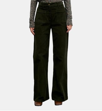 Jean flare en velours à côtes - MAEL - Gerard Darel - Vert kaki