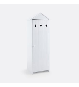 Armoire 1 porte en MDF laqué - La Redoute Interieurs - Blanc