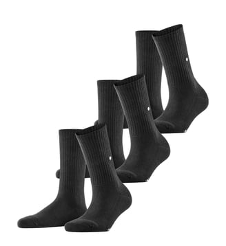 Chaussettes Crew 3-Pack Coton - Burlington - Noir basic