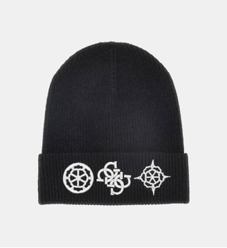 Bonnet logo 4G pivoine - Guess - Noir