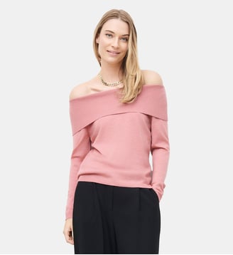 Pull marge - Motif uni - Laine rws - Caroll - Vieux rose