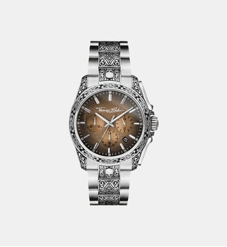 Montre Rebel at Heart Engraved 41 mm Acier inoxydable Beige - Thomas Sabo - Argent