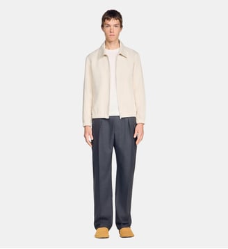Blouson zippé en coton - Sandro - Écru