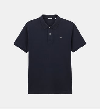 Polo droits Lucas en coton piqué - Serge Blanco - Bleu marine