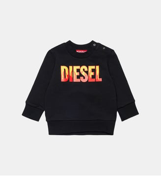 Sweat-shirt à col rond avec logo - Diesel Kids - Noir