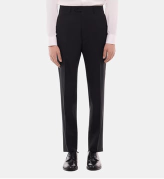 Pantalon de costume ajusté en laine - Fursac - Noir